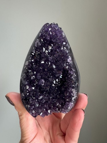 Amethyst geode raw dark purple - geode,