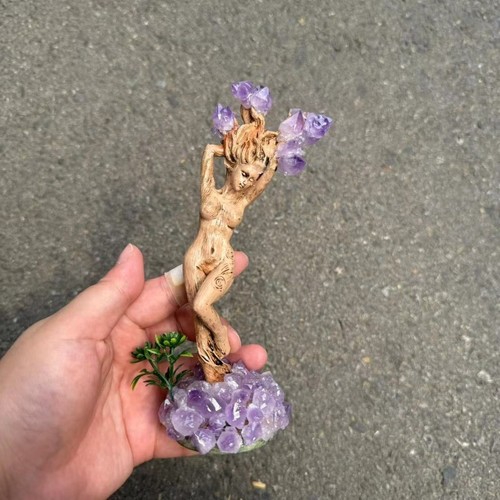 Natural amethyst cluster tree - amethyst,